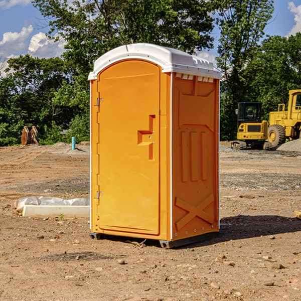 how often are the porta potties cleaned and serviced during a rental period in Planada California